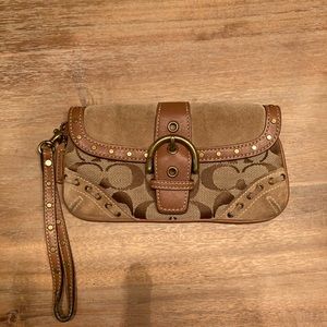 Brown Coach Wristlet